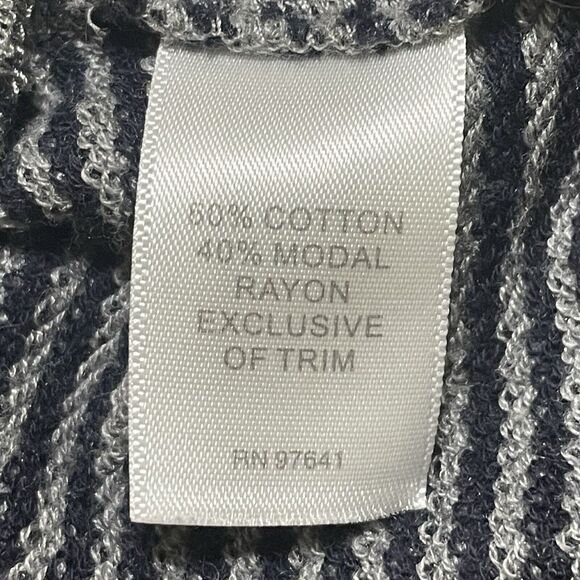 J.Jill Sweatshirt Dress Sz XS Gray And Black Stripes Slant Pockets Super Comfy - Picture 6 of 6